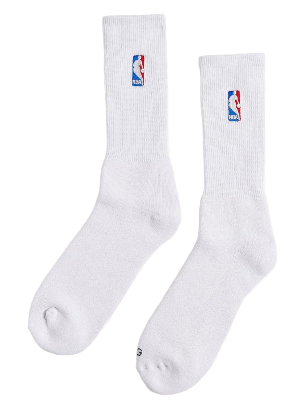$10❤️‍🔥 NBA White Crew Athletic Socks Mens LARGE L NEW Logoman
